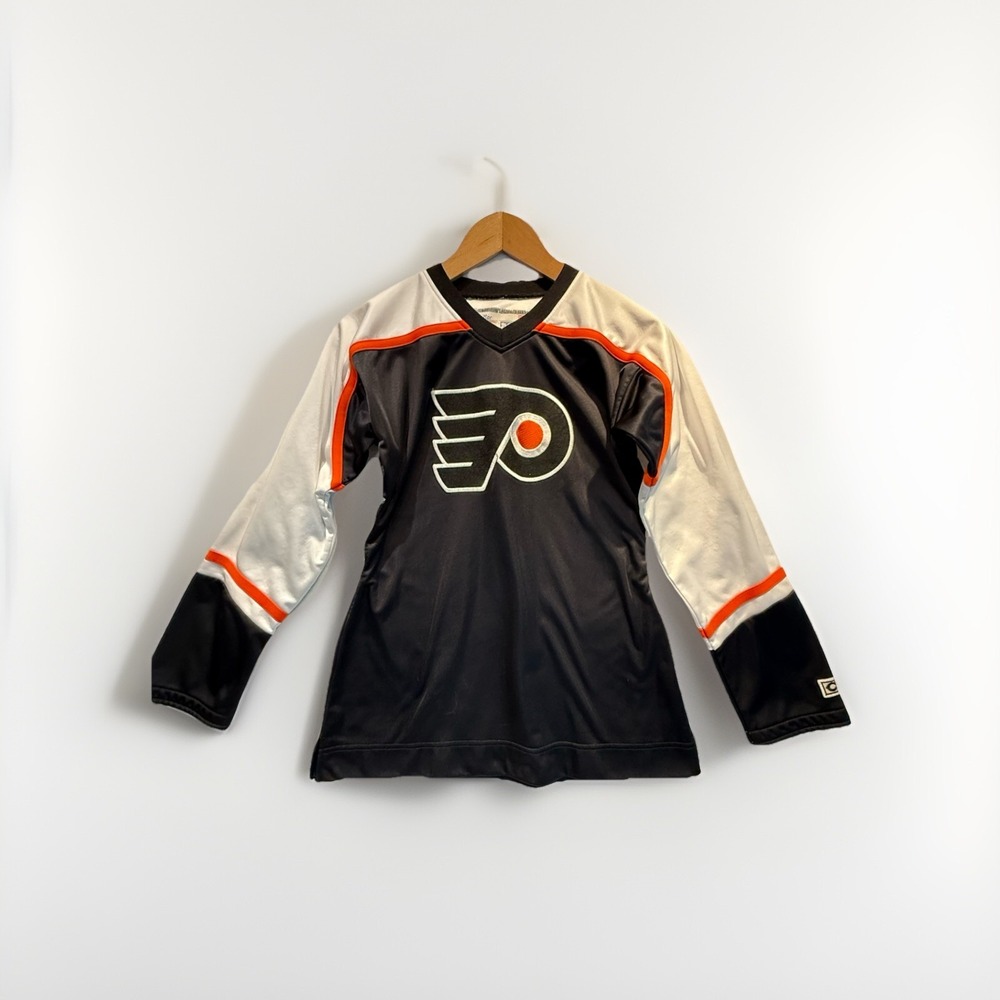 Vintage Philadelphia Flyers Jersey CCM Black Women's Medium-hockey